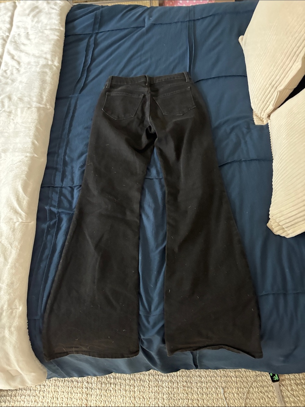 Old Navy Black Flared Wide-Leg Jeans - Picture 2 of 3